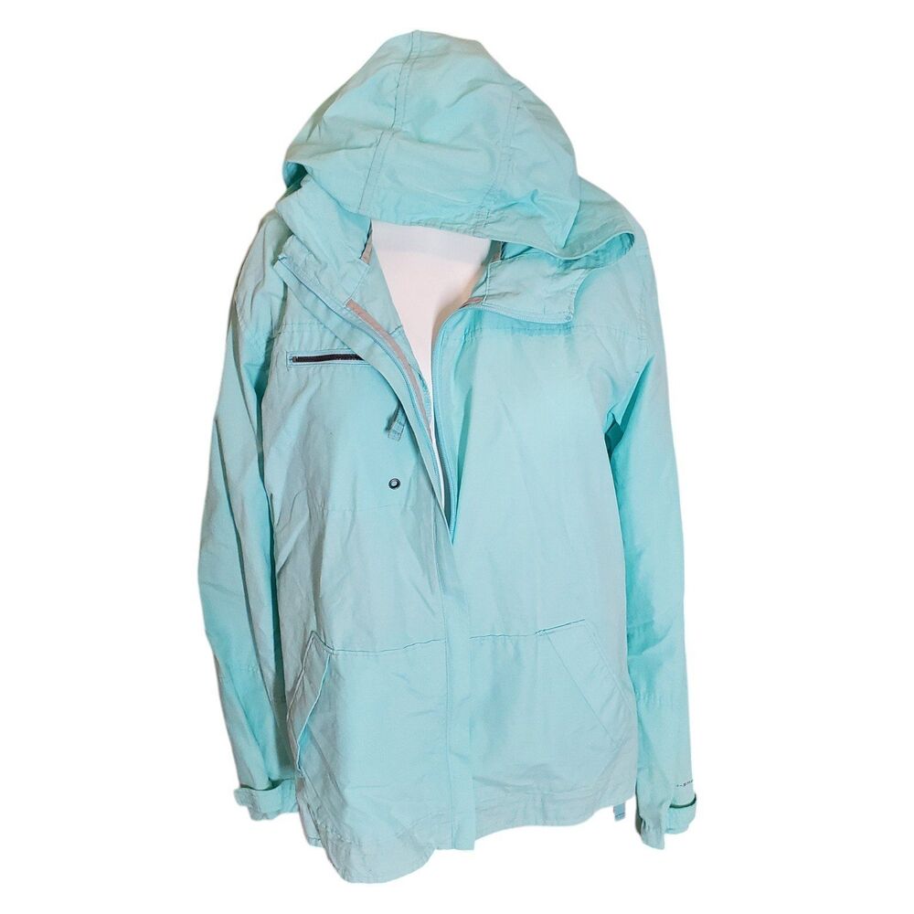 Columbia Vintage Y2K OmniShade Hooded Jacket UBF Protection Blue Sz XL